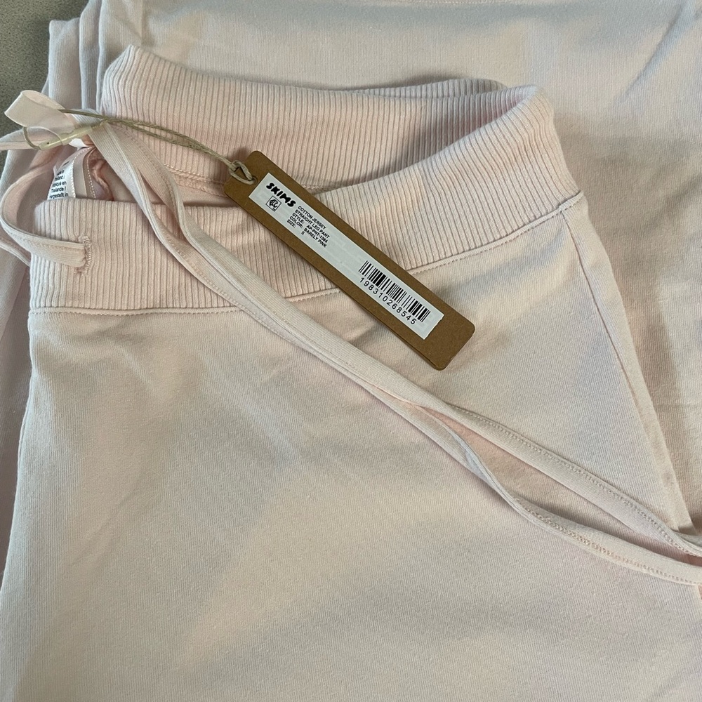 SKIMS Pink Straight Leg Pants